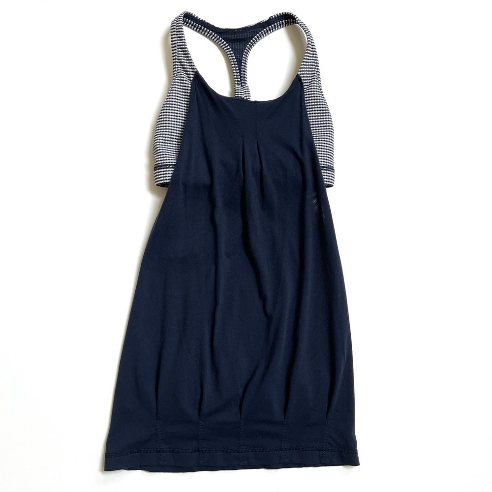 Lululemon gingham Practice Freely tank top navy - Picture 2 of 9